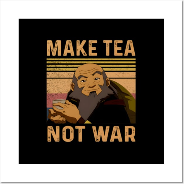 Make Tea Not War Peaceful Samurai Tea Drinker Wall Art by jasper-cambridge